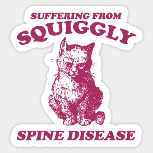 Scoliosis spine pain "squiggly spine disease" funny representation chronic illness disability rep Sticker